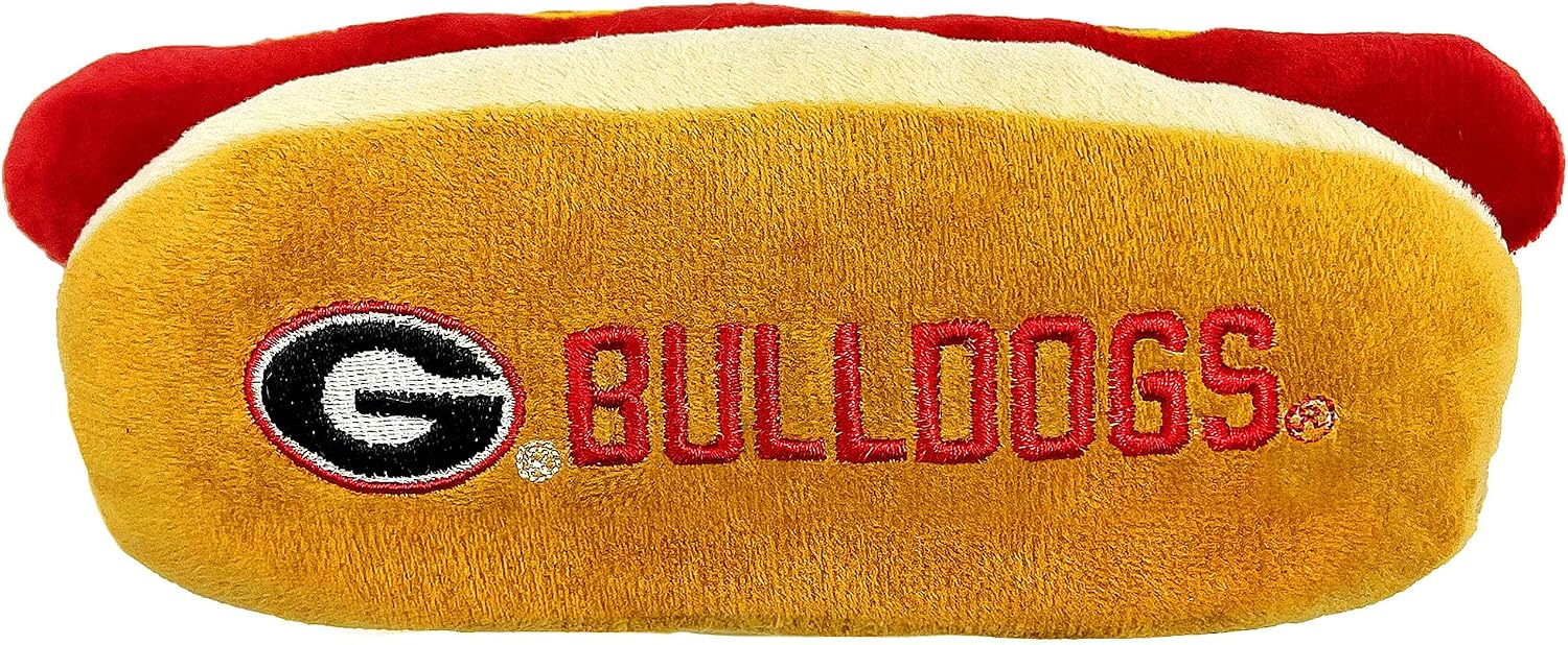 NCAA licensed team logo on plush stadium toy