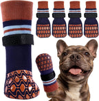Side view of Kuoser dog socks demonstrating secure fit.