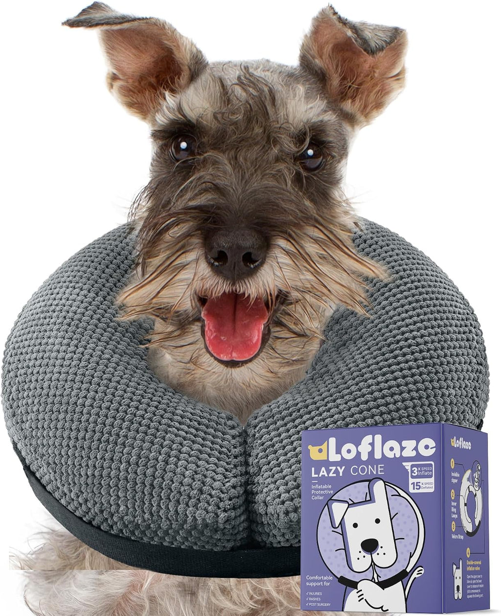 Loflaze Soft Inflatable Dog Cone Collar for Large Medium Small Dogs Cats - After Surgery Dog Neck Donut Collar, ECollar Alternatives for Recovery - Image 10
