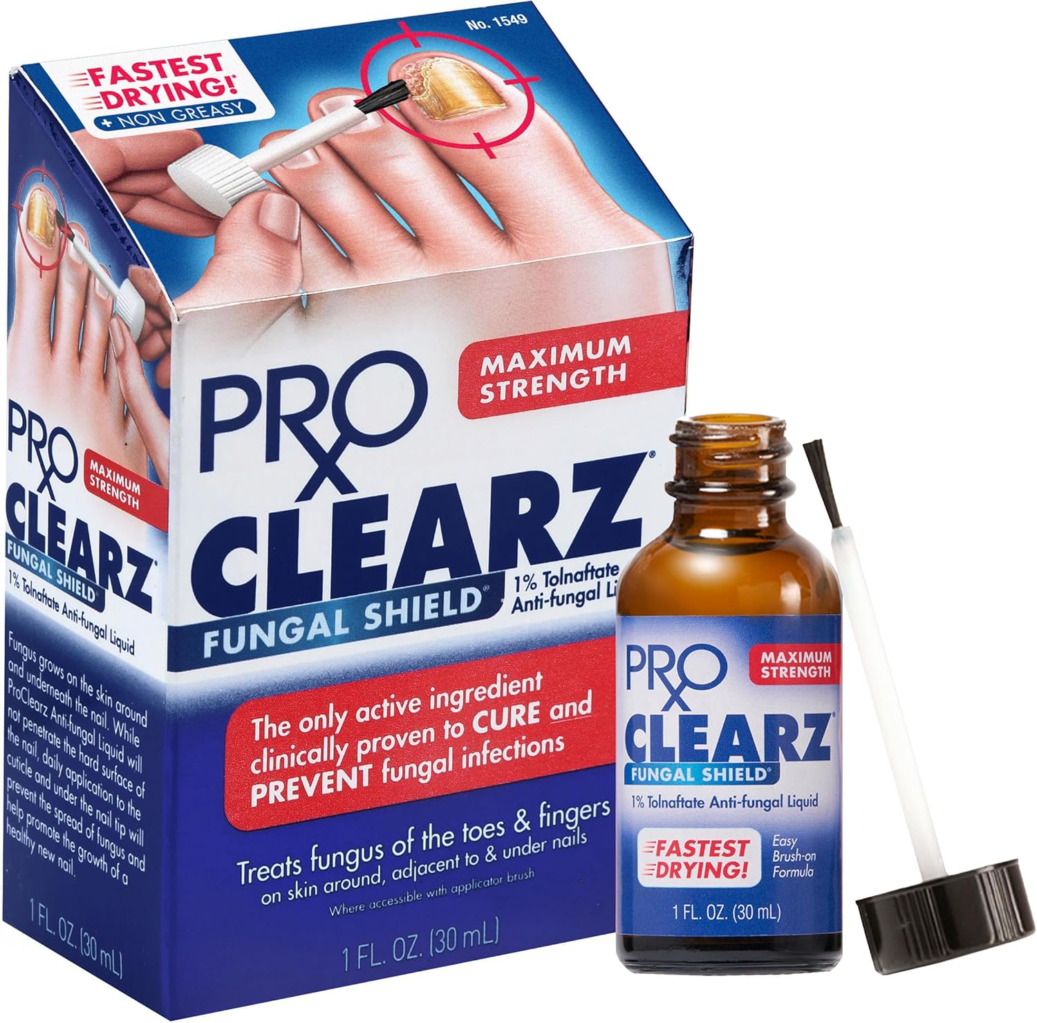 ProClearz Fungal Shield Maximum Strength bottle front view for nail fungus relief.