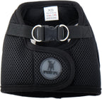 Small dog mesh harness highlighting reflective safety strips