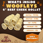 Woofley's premium grass fed water buffalo dental chew roll for small and medium dogs