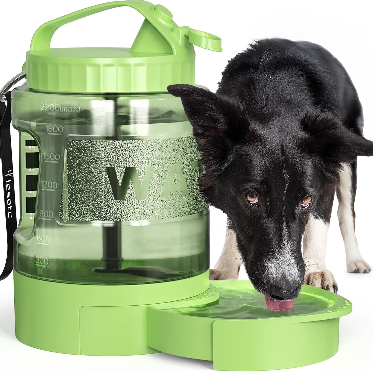 lesotc Portable Dog Travel Water Bottle, 77oz Large Travel Water Bowl for Dogs Camping Hiking Beach Hunting Essentials, Big Pet Bottles Bowl Water Dispenser for On The Go Park Car Walking Accessories - Image 12