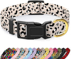Reflective Dog Collar for Medium Dogs, Cute Leopard Style Adjustable Heavy-Duty Nylon Puppy Collar for Boy and Girl Female, Soft Pet Accessories with Quick Release Buckle, Neon - Image 10