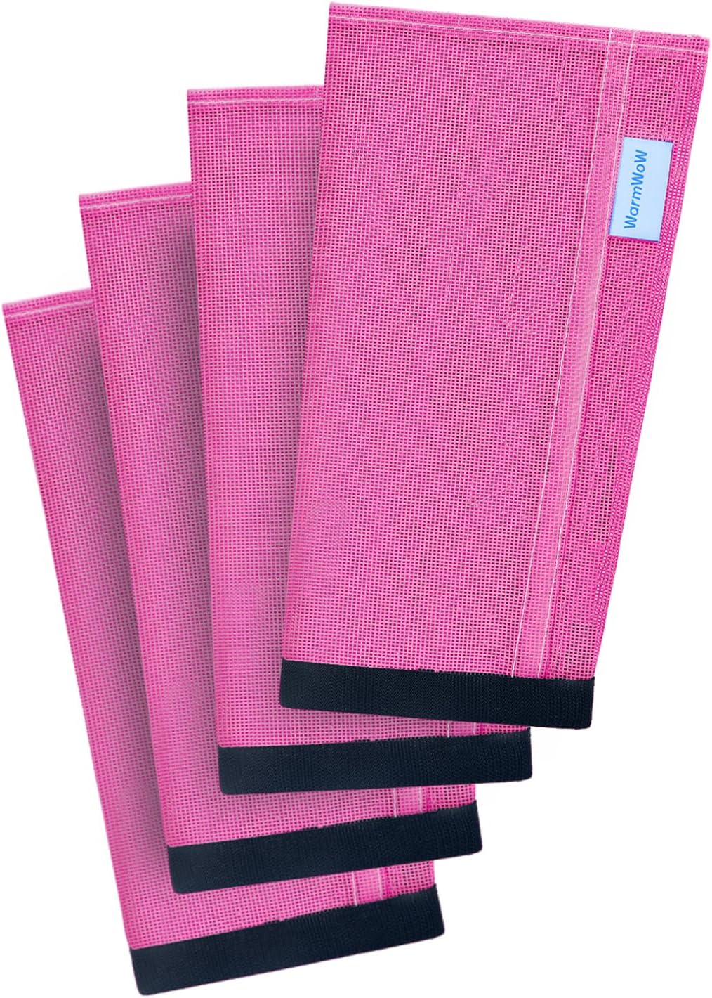 WARMWOW premium mesh horse leggings full set application illustration.