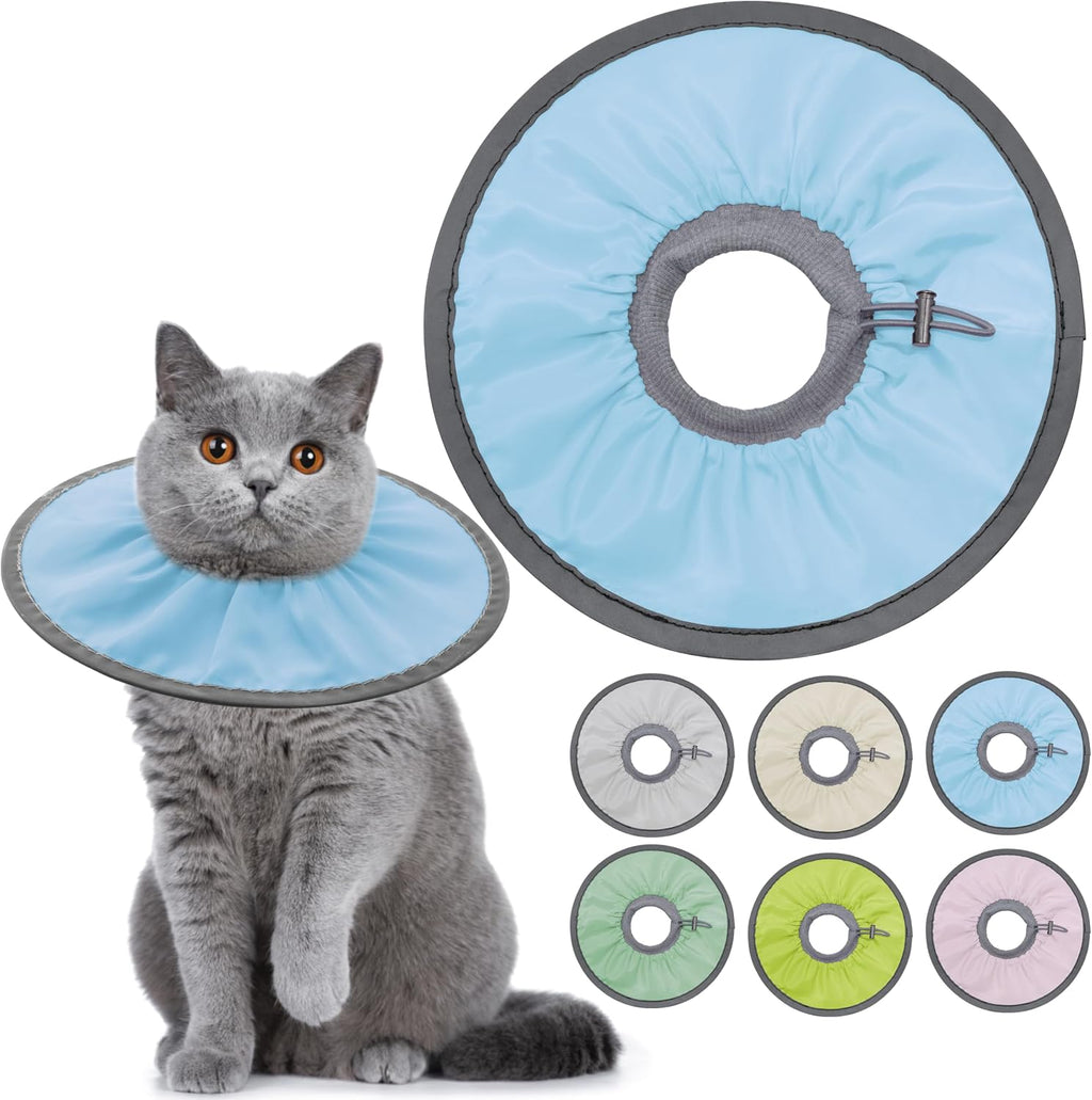 Seyezo Lightweight Cat Cone Collar Soft, Soft Comfortable Cat Recovery Collar After Surgery, Elizabethan E Collar for Cats, Cone for Cats to Stop Licking (Pale Pink, Small) - Image 15