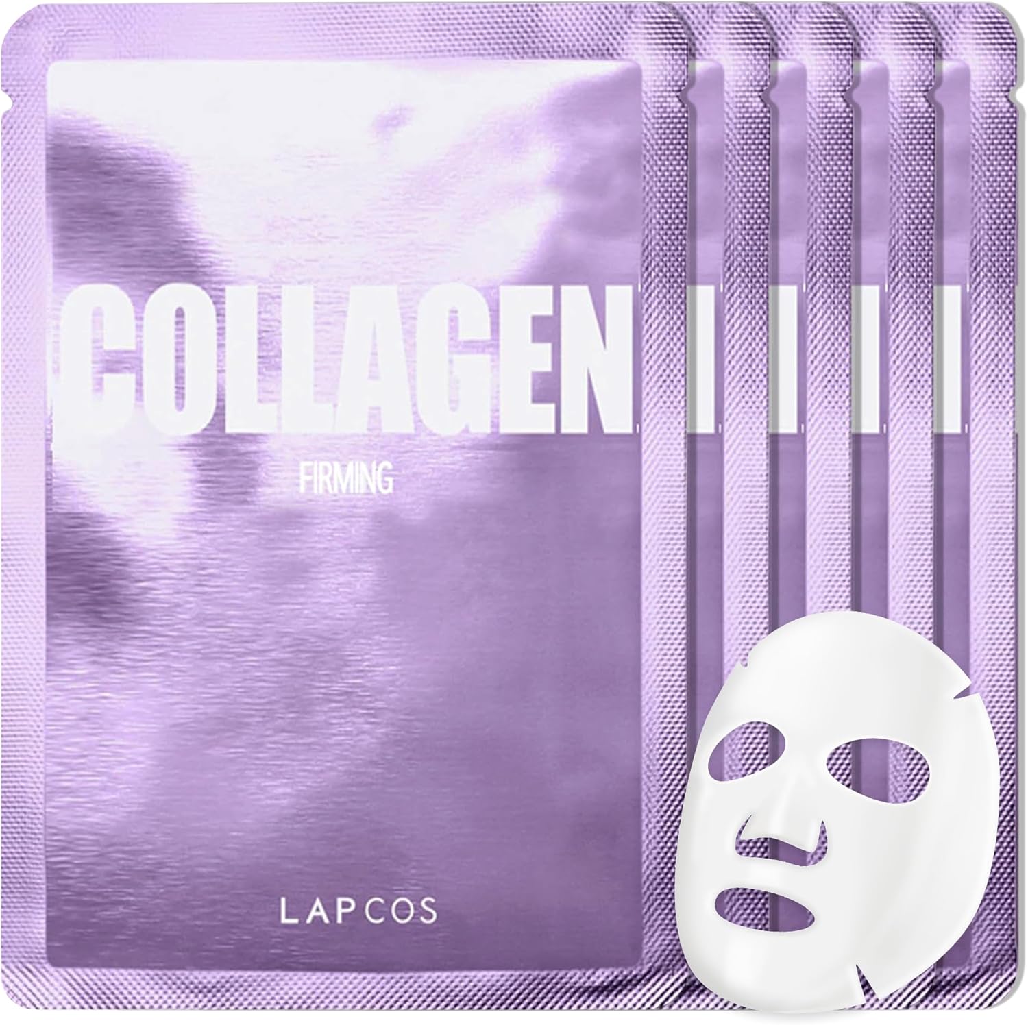 Lapcos Collagen Firming Daily Sheet Mask 5-Pack front view