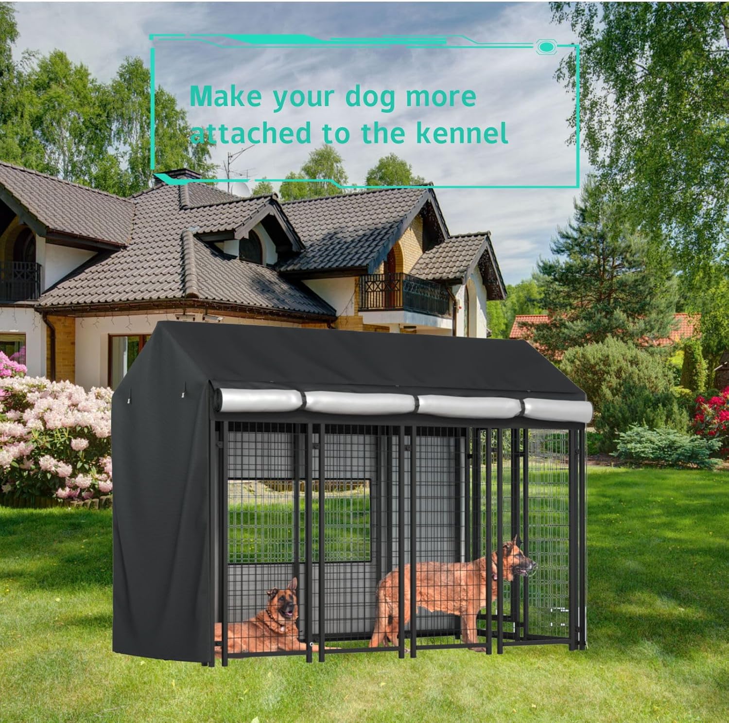 LYBOSH 600D Oxford fabric outdoor pet shelter secure strap attachment
