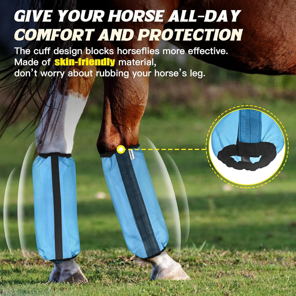LANGXUN non slip horse boots full set attached to horse legs