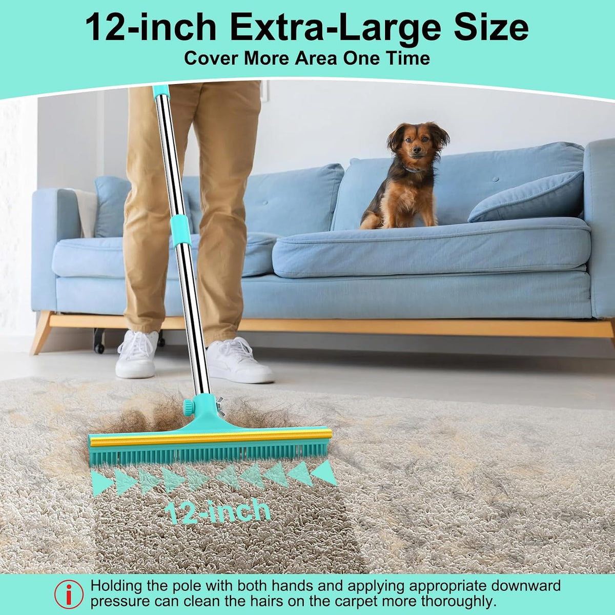 Nrefpun pet hair removal glove cleaning a fabric couch