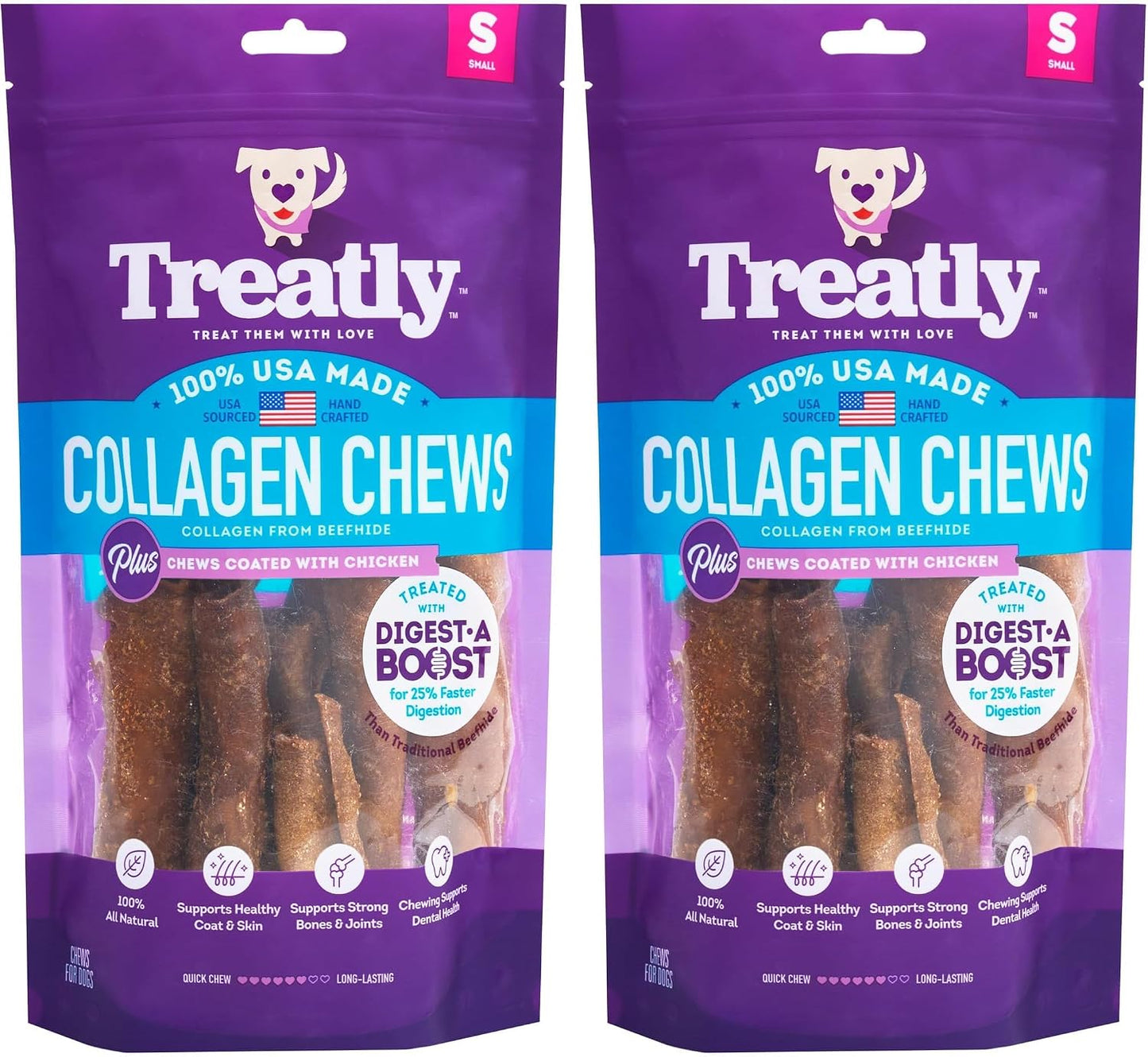 USA Collagen Chip Rolls Assorted Dog Chew Treats - Natural Flavor, 10oz/1 Pack - Image 12