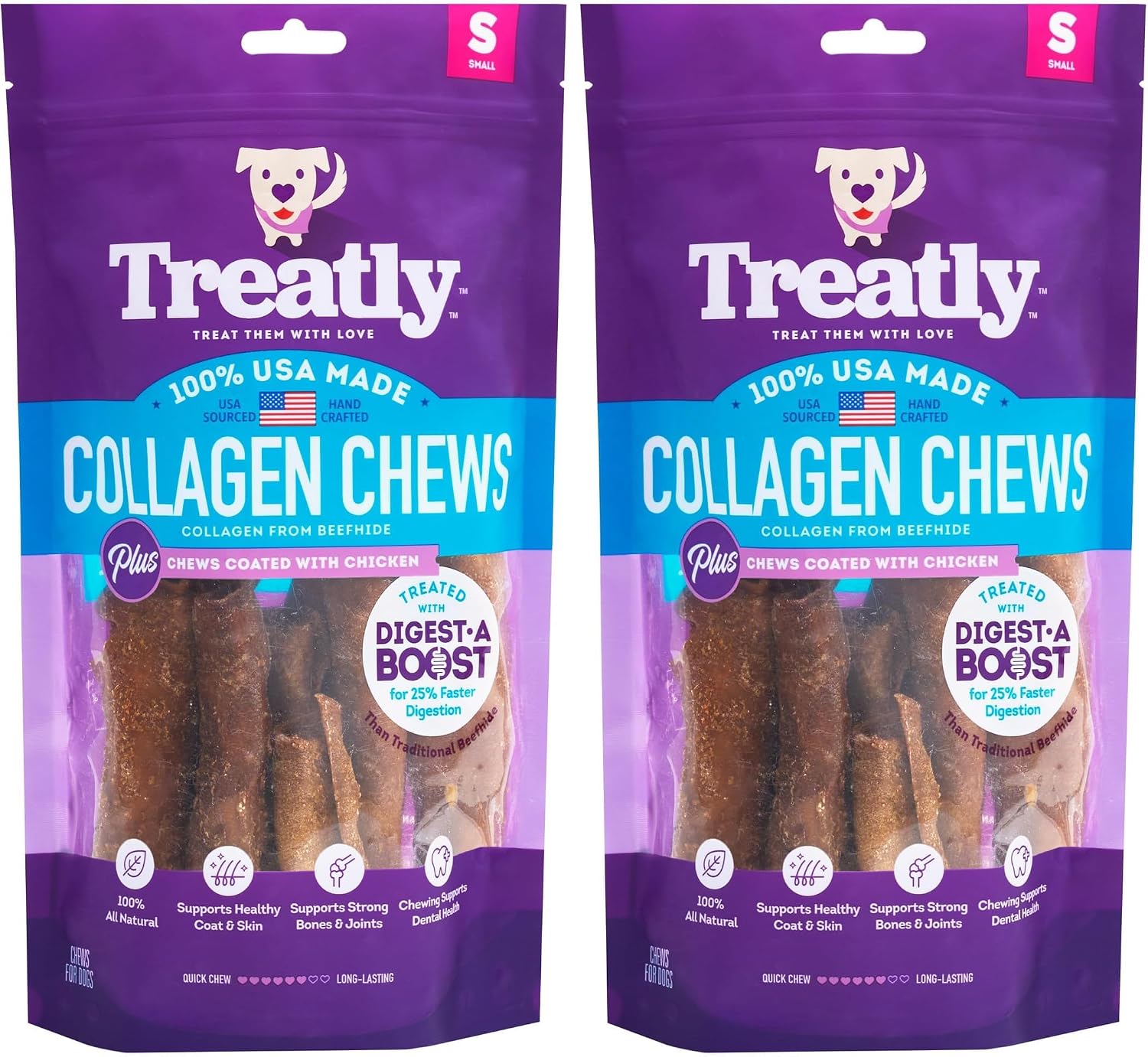 USA Collagen Chip Rolls Assorted Dog Chew Treats - Natural Flavor, 10oz/1 Pack - Image 12