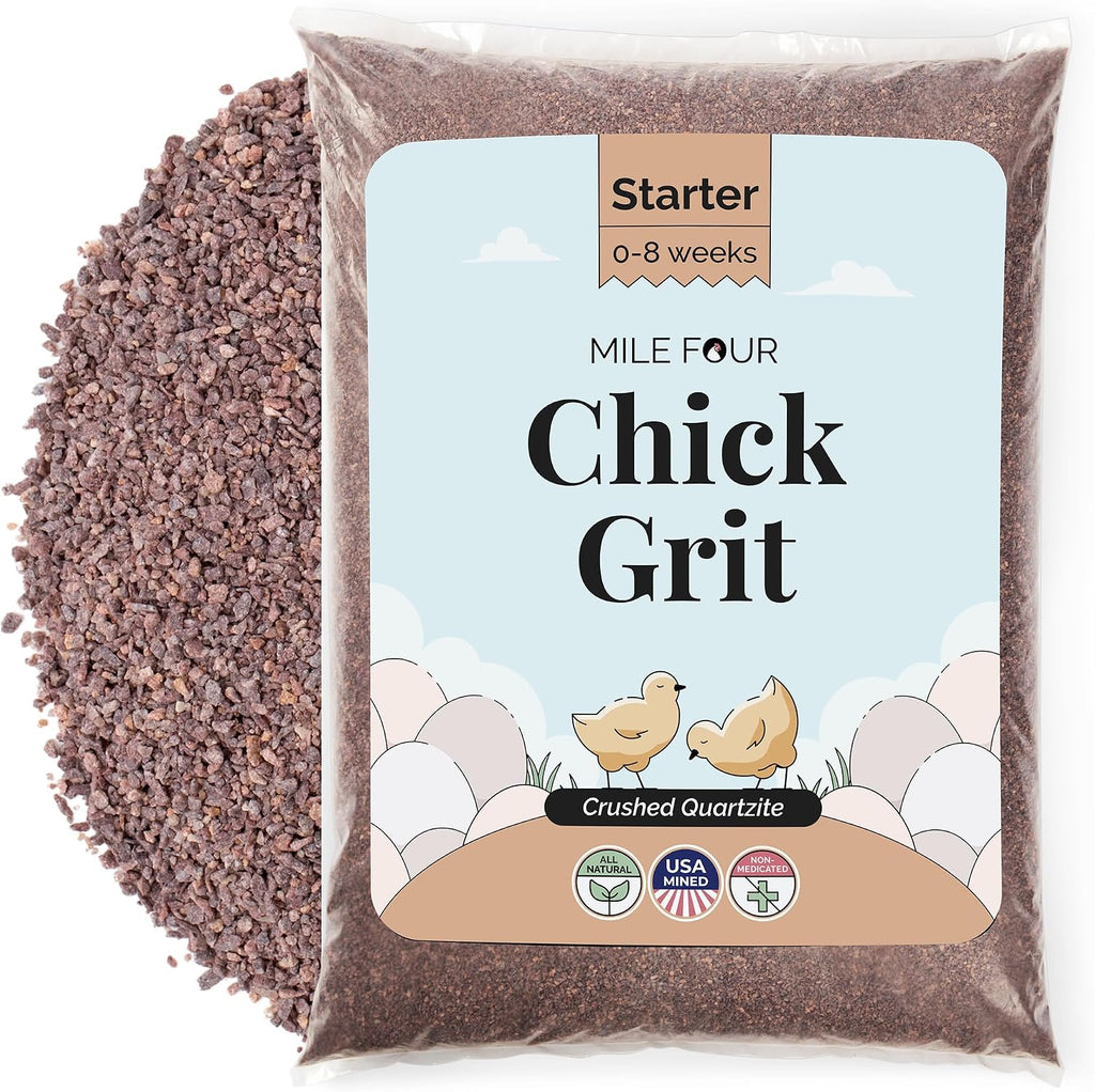 Mile Four Chicken Grit for Layer & Grower Chickens Age 8-20+ Weeks - 100% Natural Mineral Chicken Grit Quartzite, Poultry Grit, USA Mined, 4 lbs - Image 10