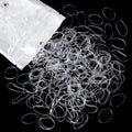 Teenitor clear hair elastics front view showing transparent rubber bands packaging