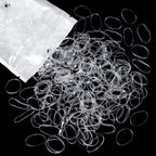 Teenitor clear hair elastics front view showing transparent rubber bands packaging
