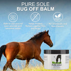 Pure Sole sweet itch belly balm package back label showing detailed ingredients and application instructions