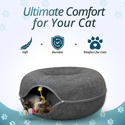 Detachable zipper design on Meow Mates cat cave