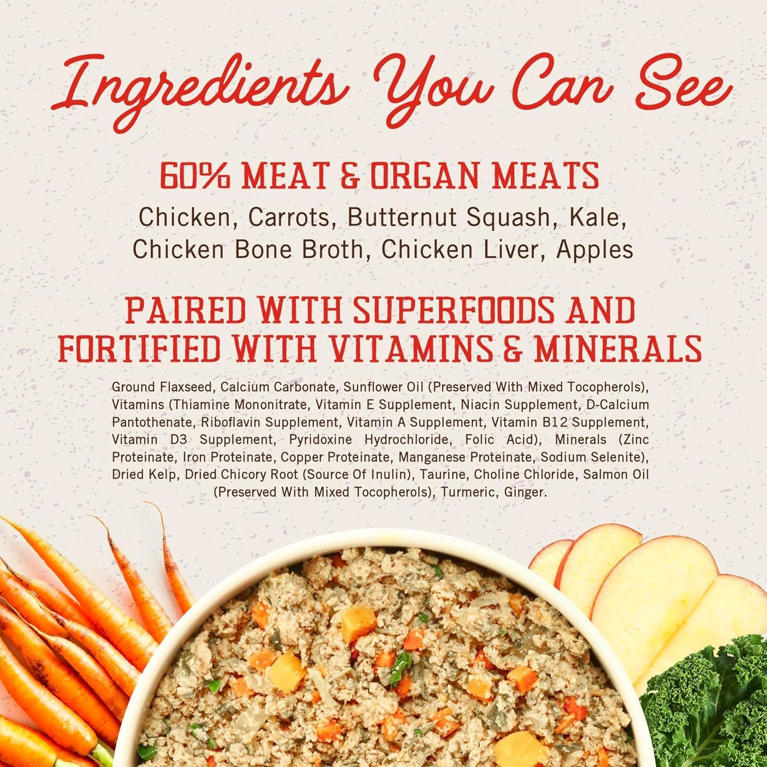 Packaging details of Stella and Chewy's frozen fresh dog food