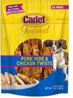 Cadet Gourmet 5-Inch Beef Hide Twist Chew Sticks, Long-Lasting and Natural Rawhide Chews for Dogs, Inspected & Tested in USA, Chicken Flavor, 50 Count - Image 12