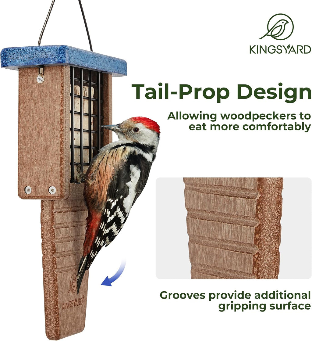 Kingsyard Suet Bird Feeder with Tail-Prop - Image 3