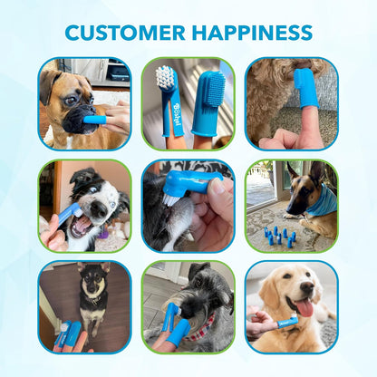 Full contents of Boshel 8 piece pet dental care set
