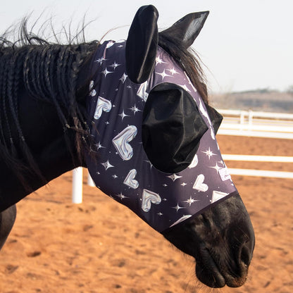 Stretchy Horse Fly Mask with Ears,Extra-Large Eyes & Mane Opening - Soft, Breathable Fly Mask for Horses, Tangle-Free Design, Enhanced Visibility (Leopard Print, Full (Large)) - Image 14