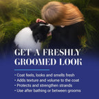 Ready to use anti static dog grooming spray sixteen fluid ounces packaging