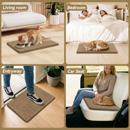 Side profile of thick pile Bcoimo muddy paw mat