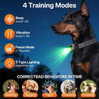 Two waterproof rechargeable receiver collars in black grey finish for multi-dog households.