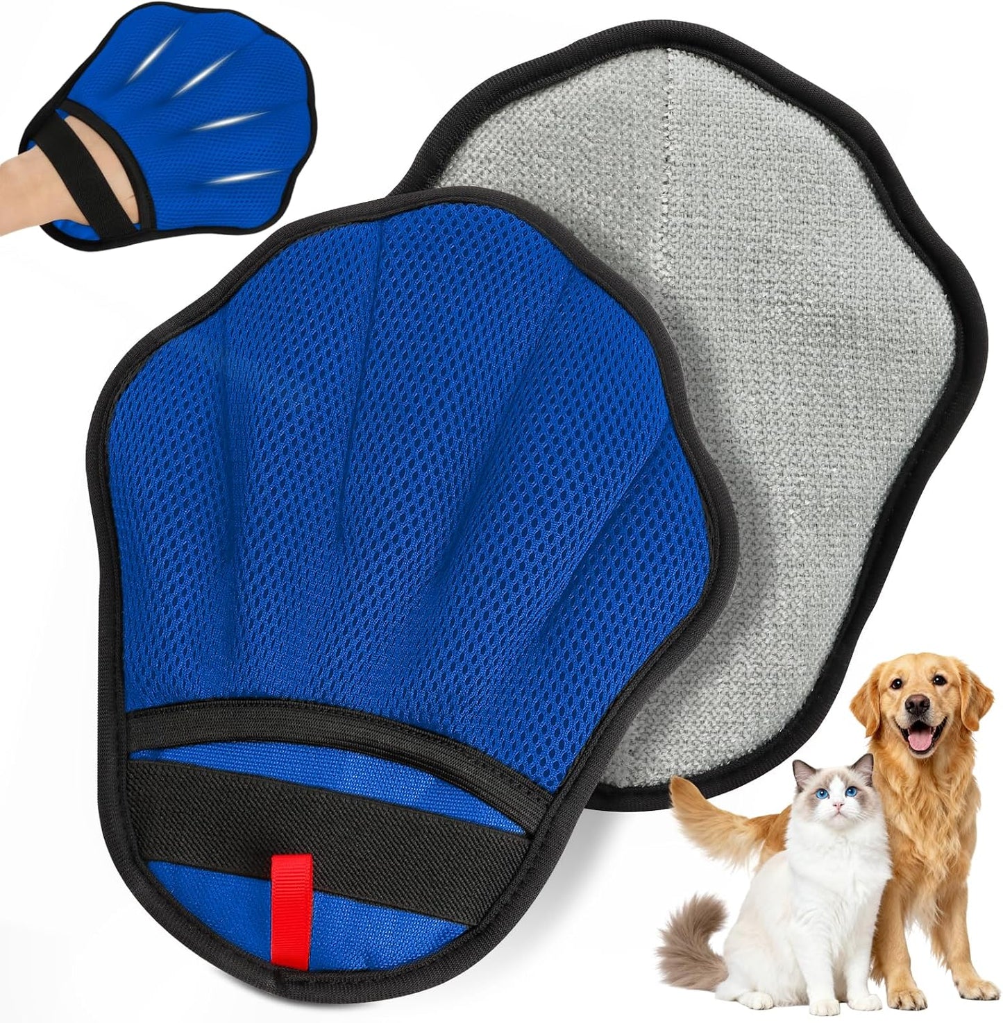 Five finger pet fur cleaner glove wiping car seat interior