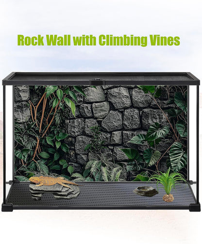 Helidrago multi style reptile cage backdrop bundle showing durable polyester fabric textures.