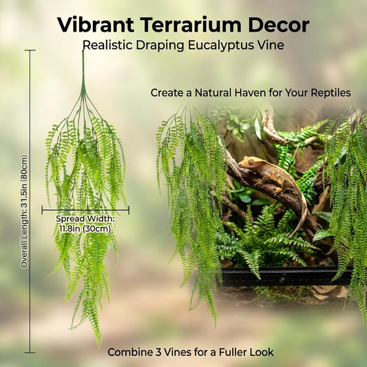 Rainflow artificial hanging plants for reptile tank decor