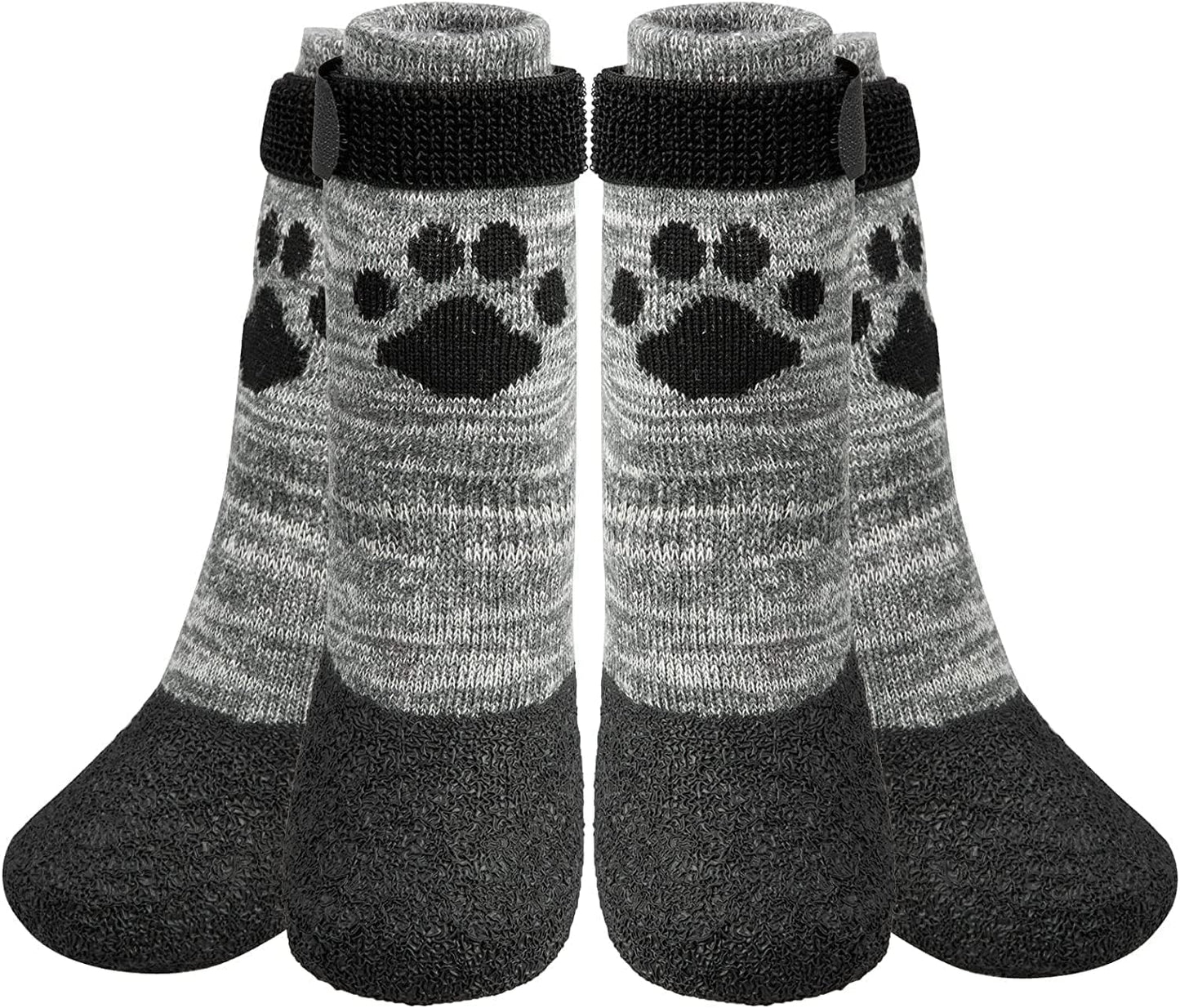 Dog Socks Anti Slip with Straps Traction Control Waterproof Paw Protector, L by KOOLTAIL - Image 9