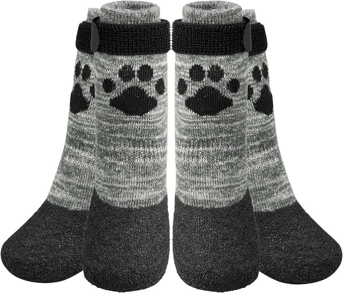 Dog Socks Anti Slip with Straps Traction Control Waterproof Paw Protector, L by KOOLTAIL - Image 9