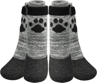 Dog Socks Anti Slip with Straps Traction Control Waterproof Paw Protector, L by KOOLTAIL - Image 9