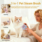 Pink pet steam brush with steam mist active