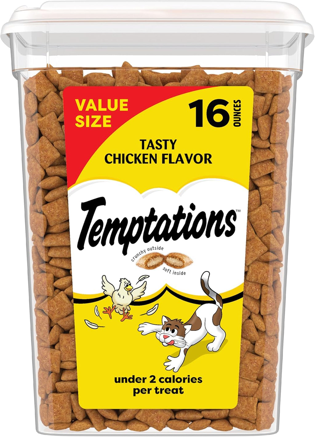 Temptations Cat Treats Classic Crunchy and Soft Cat Treats, Tasty Chicken Flavor, 30 oz. Tub - Image 14