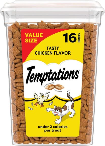 Temptations Cat Treats Classic Crunchy and Soft Cat Treats, Tasty Chicken Flavor, 30 oz. Tub - Image 14