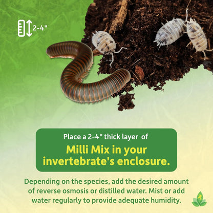 Josh's Frogs Milli Mix bioactive enclosure soil demonstrating moisture retention and humidity control