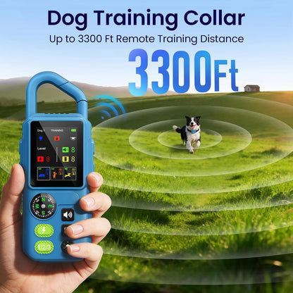Handheld fence boundary remote control with attached carabiner clip