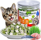 Nutritious gut health support treats for indoor cats close up view