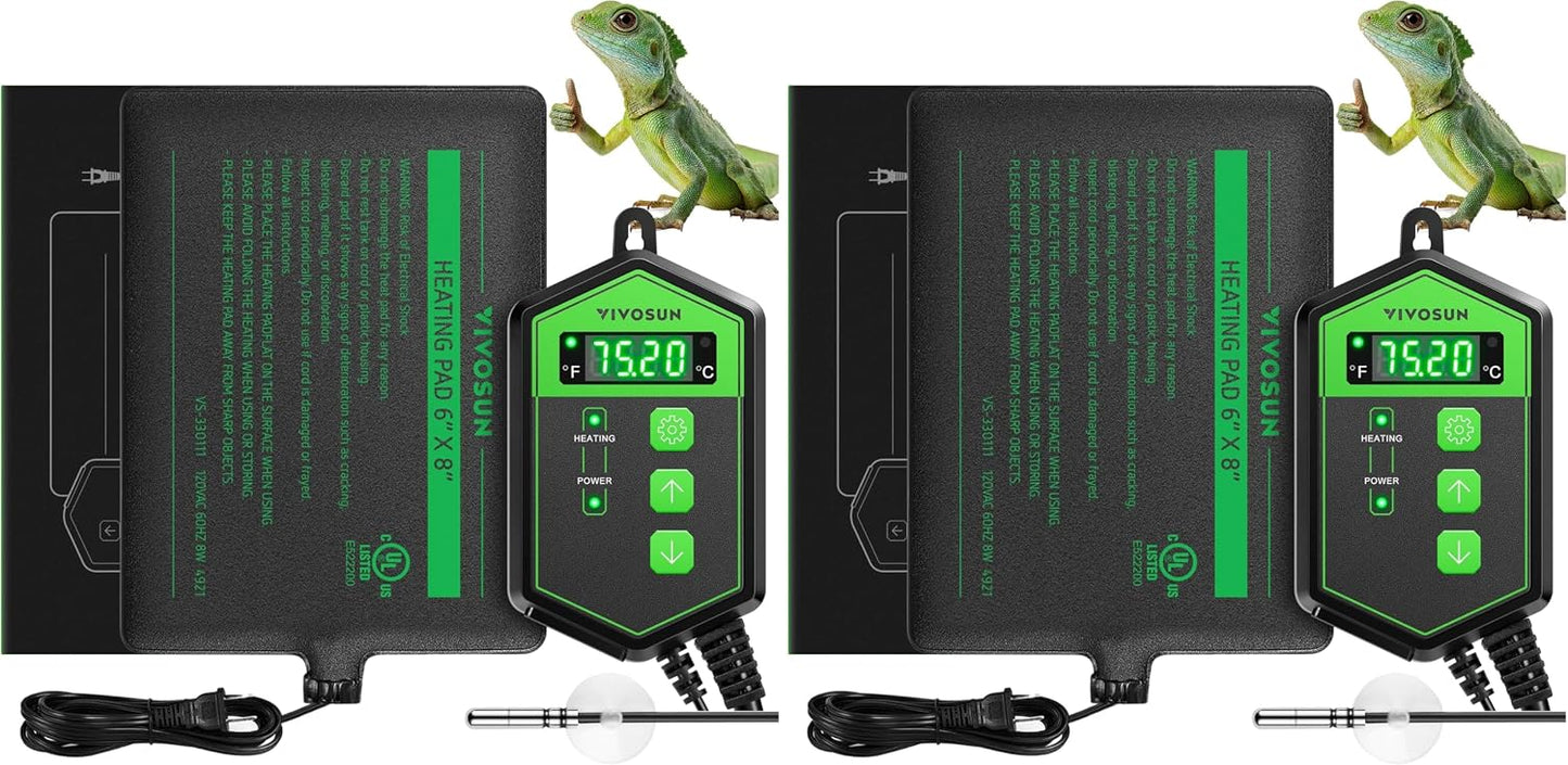 Vivosun reptile heating mat packaging and contents