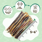 Nature Gnaws pork dog chew treats display of fifteen count single ingredient sticks
