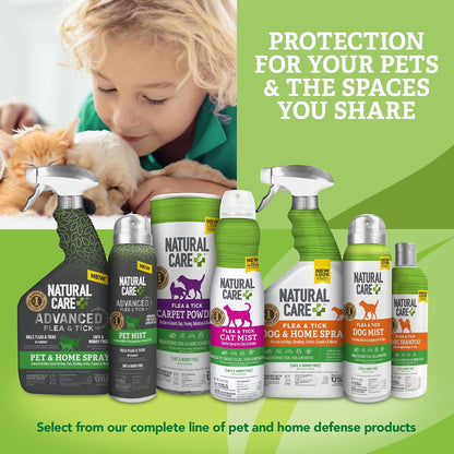Natural Care non staining pet safe pest control treatment close up