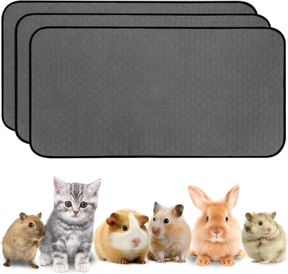 2 Pack Guinea Pig Cage Liners, Washable Guinea Pig Pee Pads Waterproof Reusable & Anti Slip Guinea Pig Bedding Fast and Super Absorbent Pee Pad Tarp Bottom for Small Animals (Dark Grey 24" X 47") - Image 9