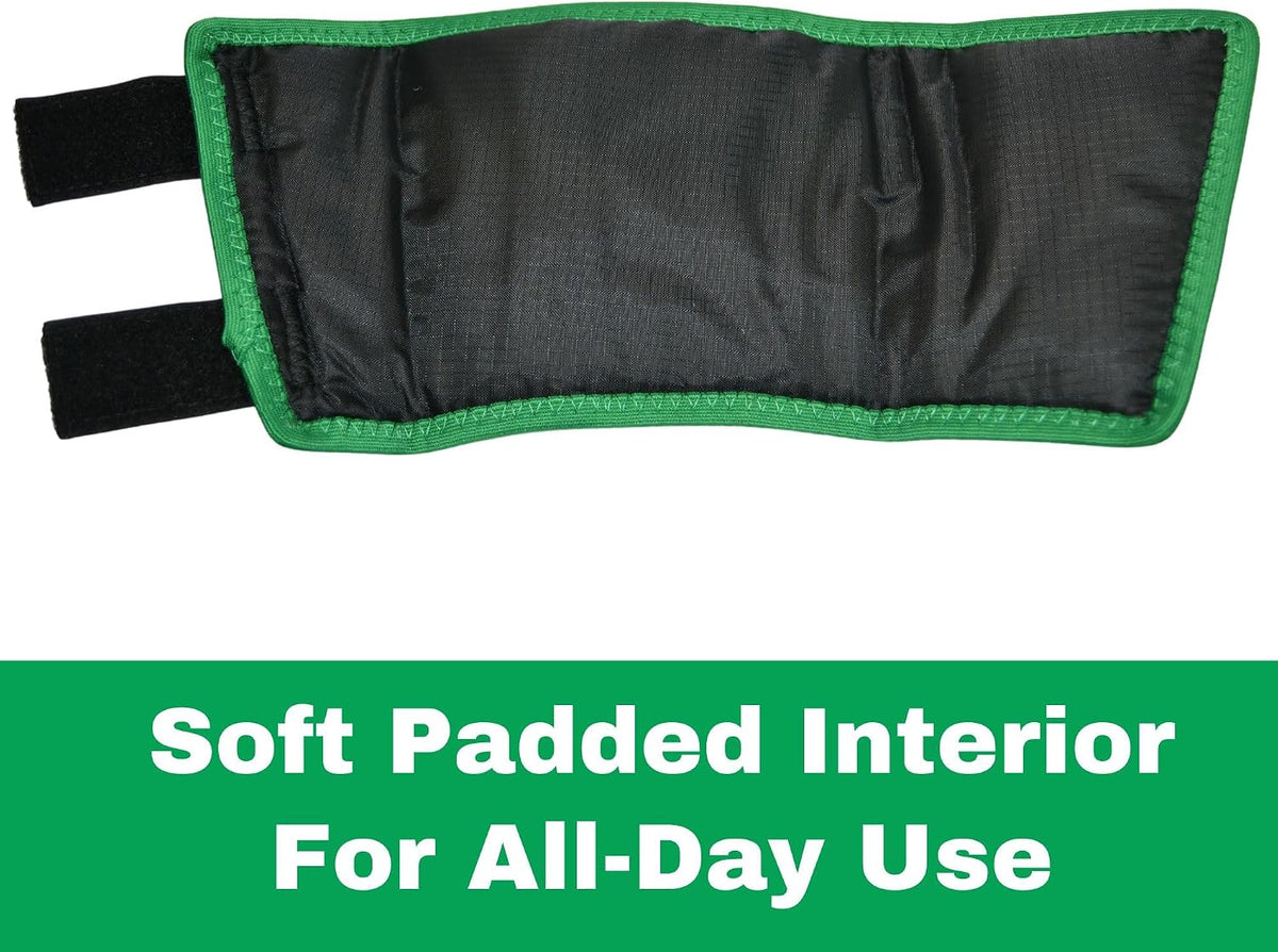 Click horse wrap showing the soft padded nylon lining for chafing prevention