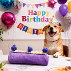 Blueberry roll cake dog toy for birthday enrichment