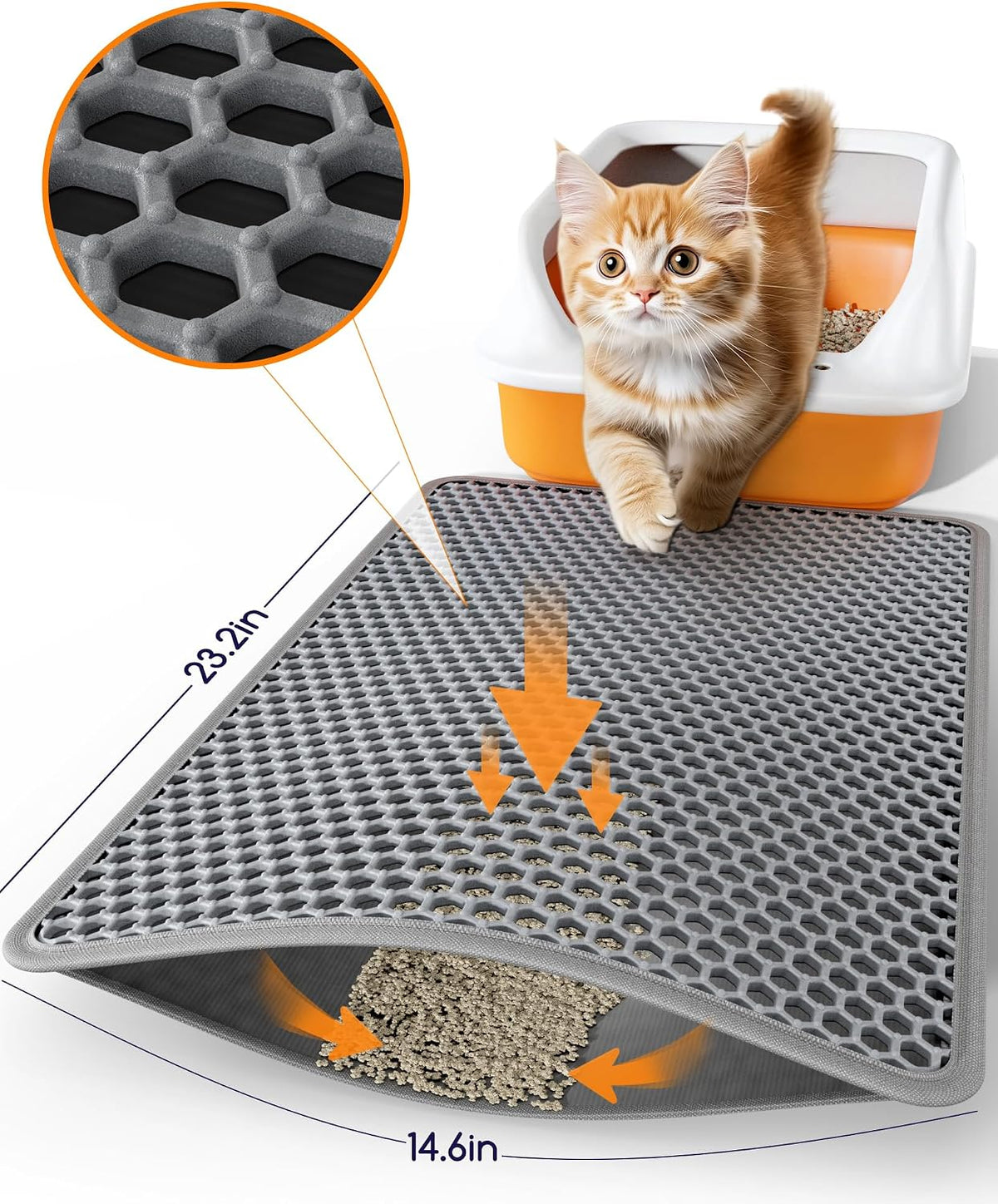 Powools scatter control pet mat used under food and water bowls