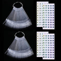 Urgino 100 piece nail swatch sticks front view with metal ring