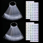 Urgino 100 piece nail swatch sticks front view with metal ring